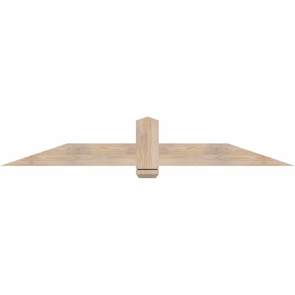 Ekena Millwork Eugene Smooth Timber Gable Bracket, Douglas Fir, 72"W x 12"H x 1 1/2"D x 5 1/2"F, 4/12 Pitch GBW072X12X0206EUG00SDF - main